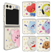 BT21 Fluffy Clear Slim Hard Case for Galaxy Z Flip5 picture