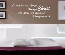 Philippians 4:13 BIBLE VERSE Quote I CAN DO ALL THINGS Art vinyl Decal Scripture picture