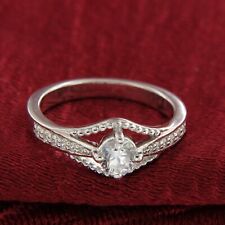 1.20Ct Round Moissanite Solitaire Vintage Split Shank Engagement Ring 925 Silver picture
