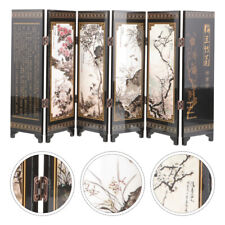  Room Divider with Shelves Folding Screen Decorative Ornaments Home Lacquerware picture