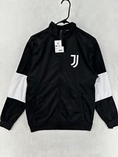 Juventus Jacket Men's Small Black White Track Full Zip Athletic Performance picture