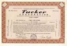 Tucker Corporation - 1948 dated Brown Automotive Stock Certificate - Only 50 Tuc picture