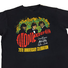 Monkees 20th Anniversary Tour Vintage 1986 Black Size S-4XL T-Shirt AC526 picture
