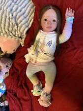 Ooak Toddler Emmy Girl Reborn Baby Doll. Rooted Hair. Brown Eyes. picture