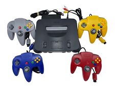 EXCELLENT - N64 Nintendo 64 Console + UP TO 4 NEW CONTROLLERS + Cords + CLEANED picture