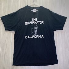 Vintage The Governator California Arnold Schwarzenegger Large Black T-Shirt picture