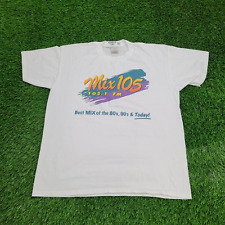 Vintage 90s Orlando MIX 105.1-FM Radio Shirt XL-Short 23x27 WOMX-FM Spellout USA picture