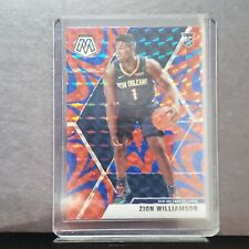 2019-20 prizm mosaic 🔥ZION WILLIAMSON🔥REACTIVE RED/BLUE🔥RC#209🔥SSP  picture