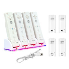 4x Rechargeable Batteries Pack + Charger Dock For Nintendo Wii Remote Controller picture