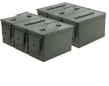 New Ammo Can Set 50 Cal Solid Steel 6pk Military Metal Ammo Box Set picture