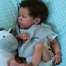 CHAREX Black Reborn Baby Dolls - 18 inch Lifelike Realistic Boy African American picture