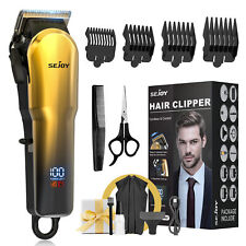 SEJOY Professional Hair Clippers Cordless Beard Trimmer Barber Hair Cutting Kit picture
