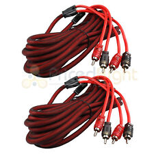 2 Pack 16FT 2 Channel RCA Audio Cable Dual Male Connect Noise Rejection DS18 R16 picture