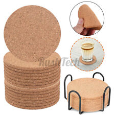 Set of 16 Cork Coasters Absorbent with Holder Drink Coffee Tea Cup Mat Pad Decor picture