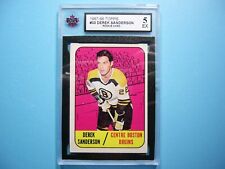 1967/68 TOPPS NHL HOCKEY CARD #33 DEREK SANDERSON ROOKIE RC KSA 5 EX SHARP 67/68 picture
