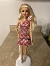 Barbie Doll Blonde Shimmery Dress 2020 Holiday Edition EUC GJB74 picture