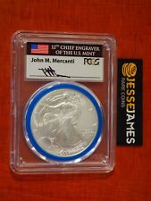 2006 W BURNISHED SILVER EAGLE PCGS SP70 JOHN MERCANTI MINT ENGRAVER SERIES LABEL picture