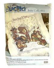 Bucilla Baby Collection Cross Stitch Kit Once Upon A Time 41492 Crib Quilt Bears picture