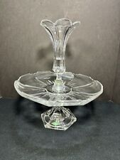 Vintage Godinger Shannon Crystal 2 Tiered Centerpiece B90 picture