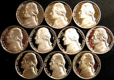 1980-1989 S Jefferson Nickel Gem DCAM Proof Run 10 Coin Set picture
