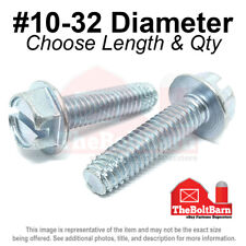 #10-32 Slotted Hex Washer Head Type F Thread Cutting Screws (Pick Length & Qty) picture