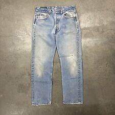 Vintage 90s Levi’s 501 Grunge Distressed Light Wash Jeans Measure 31x29.5 picture
