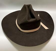 Vintage Bailey Dark Brown Felt Cowboy Western Hat Made In USA Size 7 5/8 Clean picture