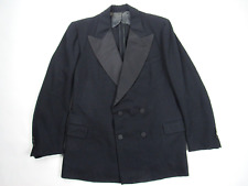 Vtg 1930's Tuxedo Jacket Sz 37 ? Peak Lapel 30s 40s Formal Wool Gangster 1940's picture