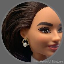 11-12” Fashion Doll Jewelry • Pearl Circle Doll Earrings for Barbie 1:6 Dolls picture