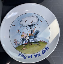 King Of The Grill Gary Patterson Serving Platter Tray Large 13” Clay Design Rare picture