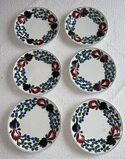 Rare Find - Antique Adams Made In England Stick Spatterware Set Of 6 Plates picture