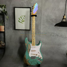 Factory Green Relic Finish Electric Guitar Stratocaster SSS Pickups Fast Ship picture