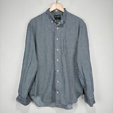 Gitman Bros Vintage Button Shirt Men Medium 16 34 Blue White Cotton USA Made picture
