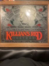 Vintage Killian’s Red Instead Beer Sign Stained Glass Wood Framed Horse Man Cave picture