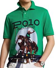 Polo Ralph Lauren Men Classic Vintage Player Horse Graphic Mesh Polo picture