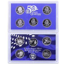 2002 S Proof State Quarter Set Gem DCam No Box or COA 5 Coins CN-Clad US Mint picture