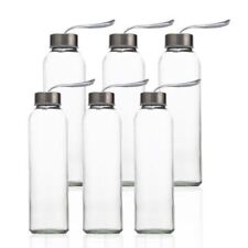 Water Bottles with Stainless Steel Lids and Sleeves Glass Bottle 16oz/18oz picture