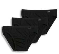 New Men's Jockey 3-pack (Black) Color Bikini Briefs Underwear 100% Cotton picture