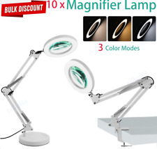 10X Magnifying Glass Desk Light Magnifier LED Lamp Reading Lamp (Black/White) picture