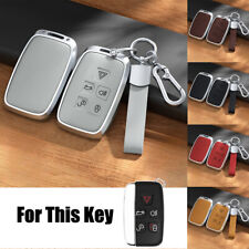 Aluminum Alloy Leather Car Key Fob Case Cover For Land Rover Range Rover Evoque picture