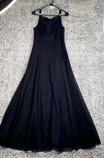 Vintage Betsy & Adam Dress Womens 10 Midnight Metallic Blue Formal eveningwear picture