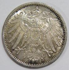 GERMANY 1902 1 MARK CROWNED IMPERIAL EAGLE WILHELM II SILVER COIN TONED 🌈⭐🌈 picture