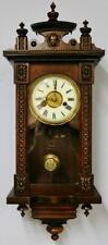 Antique Junghans 8 Day Musical Strike Carved Oak Architectural Vienna Wall Clock picture