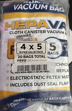 VEVA Premium HEPAVAC Vacuum Cleaner Bags Type FJM Style Vacuums 4 Packs of 5= 20 picture