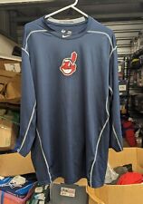 Nike Pro Cleveland Indians Shirt Mens XXL 2XL Hypercool Blue Long Sleeve Fitted picture