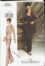 The Vogue Woman 7520 Size 6-10 Ms. Jacket, Camisole, Skirt & Pants Pattern Uncut picture