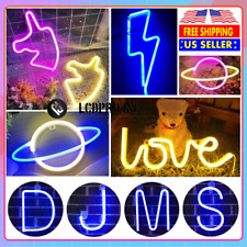 LED Neon Sign Lights Bedroom Night Light Lamp Kids Room Home Wall Art Decor Gift picture