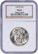 1947-D Walking Liberty Silver Half Dollar MS66 NGC picture