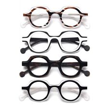 Japan Handmade Square frame Round Lens Eyeglass Frames Thick Glasses Acetate N picture