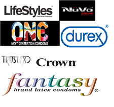 Lifestyles, Trustex, One, Crown, NuVo, Fantasy, & Durex -  BOXED - 50 Condoms picture